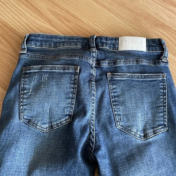 Pistola Audrey Side Stripe Distressed Ankle Skinny Jeans Women’s 25 - Picture 8 of 9